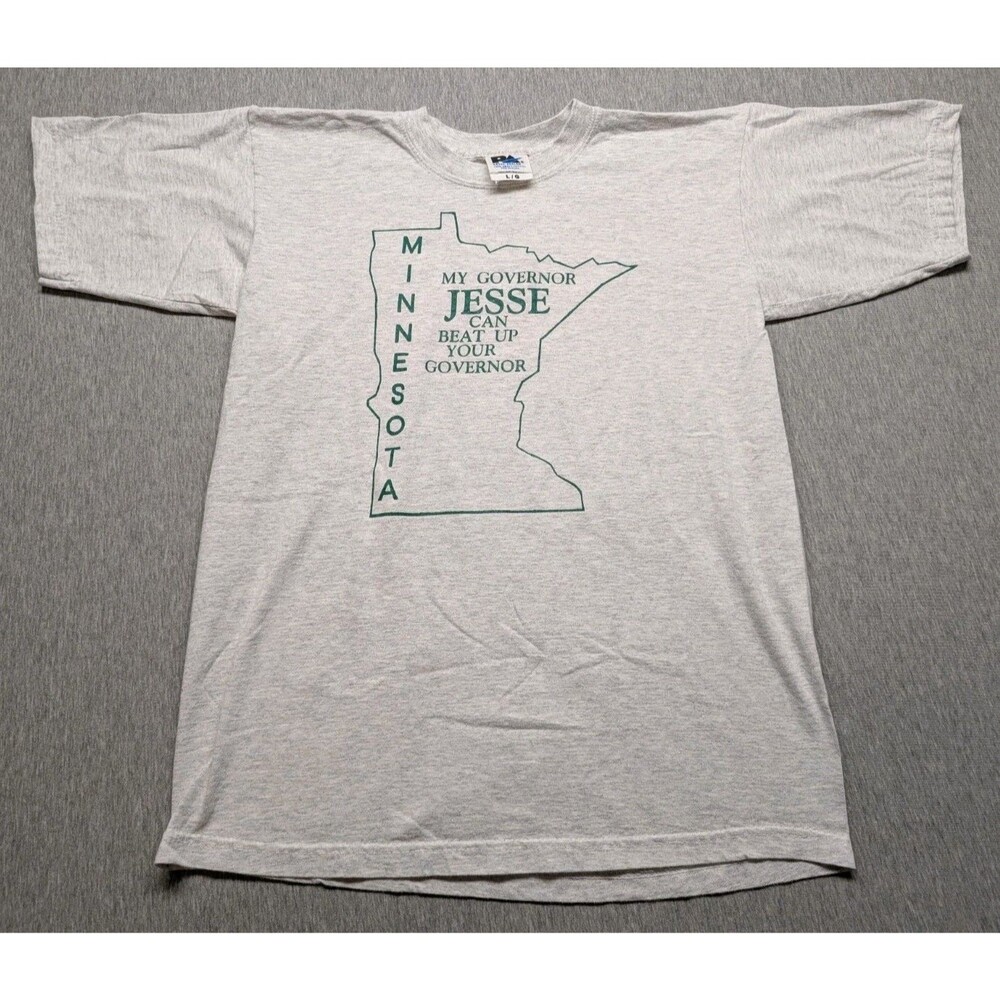 Jesse Ventura My Governor Can Beat Up Your Governor Shirt  Vintage Rare XL